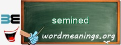 WordMeaning blackboard for semined